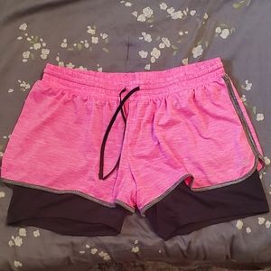 Bright pink Champion shorts